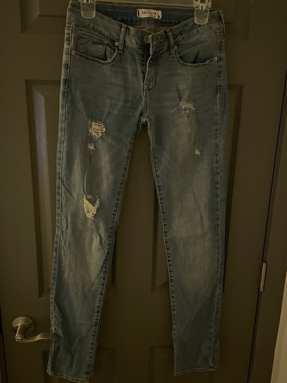 Distressed Women's Blue Jeans